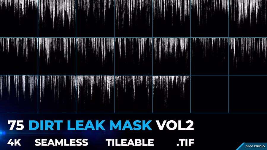 06-液体泄漏贴图素材第二套 Artstation – 75 Dirt Leak Effect Mask- Vol.2_10.avif