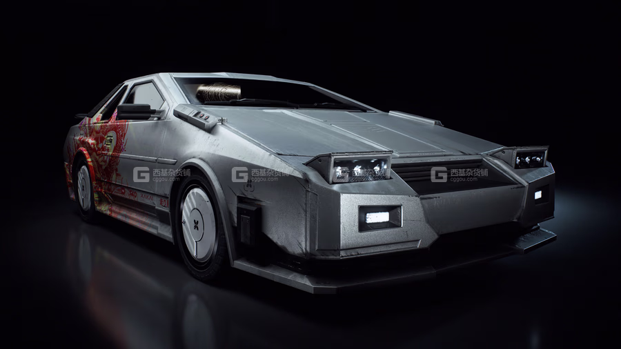 37【Kitbash3D】赛博朋克科幻摩托车汽车3D模型 Cyberpunk Vehicles_16.avif