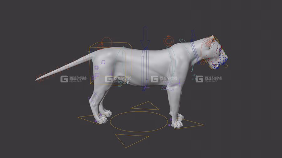 Blender狮子绑定3D模型 VFXGrace – Female Lion Rigged_11.avif
