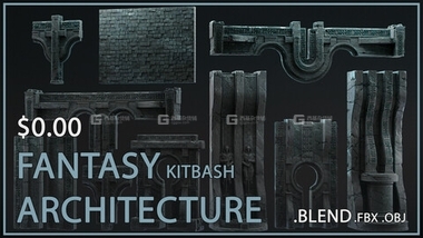 38+奇幻建筑3D模型 Fantasy architecture KITBASHFM.jpg