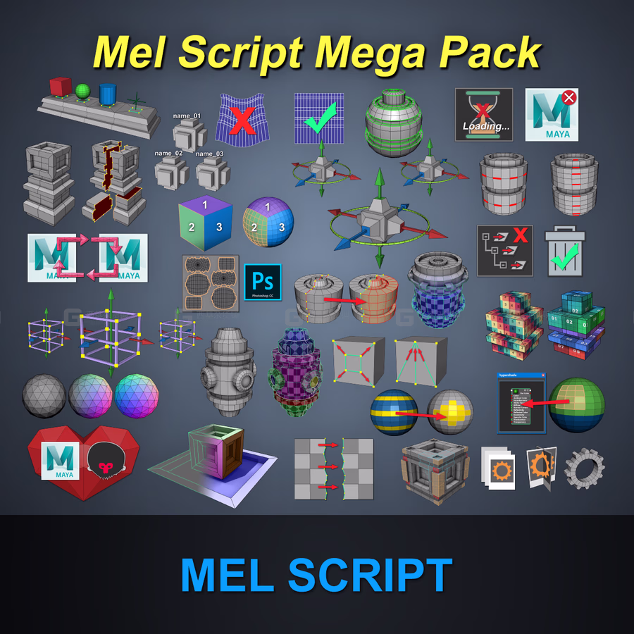 Maya脚本包 Malcolm341 All Mel Script Pack.avif
